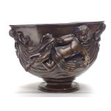 Large Bronze Putti & Ribbon Relief Planter