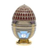 Russian Silver & Cloisonne Enamel Egg Casket / Cup