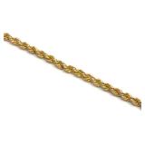 10K Yellow Gold Rope Chain Necklace 22' L