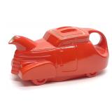 1938 Hall China Art Deco Red Car Teapot w/ Lid