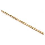 14K Yellow Gold Figaro Chain Necklace (40' L)