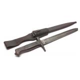 WWI Italian M1870/87/15 Bayonet w/ Scabbard