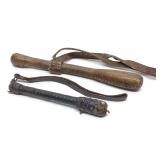 2 Antique Leather Sap / Blackjack