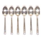 6 Tiffany & Co Sterling Silver Demitasse Spoon Set