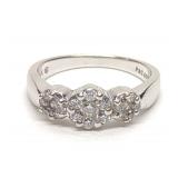 14K Gold 0.68 ctw Diamond Past Present Future Ring