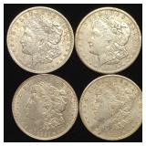 (4) 1921 Morgan Dollar US Coins (Incl. 2 1921-S)