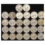 (26) 1926-64 90% Silver US Quarters