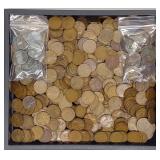 (Approx 450) Indian Head, Wheat & Steel Pennies