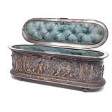 19th C. French Repousse Jewelry Casket