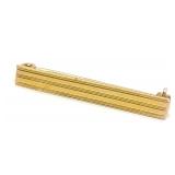10K Yellow Gold Bar Brooch (26x4mm)