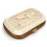 Victorian French Carved Cherub Relief Coin Purse