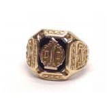 1932 10K Yellow Gold & Onyx Class Ring (sz 4.25)