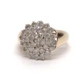 10K Gold 2.45ctw Diamond Cluster Ring (sz 7)