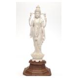 Lakshmi Carved Hindu Goddess Sculpture 12' Tall