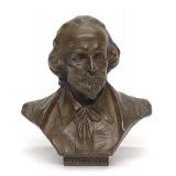 Hans Muller Bronze Shakespeare Bust Sculpture