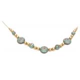 14K Yellow Gold Cloissone Beaded Necklace 24'L