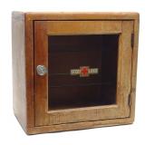1930s Barber Shop Sterilizer Cabinet w/ 2 Shelves