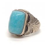 Navajo Mary Ann Spencer Sterling & Turquoise Ring