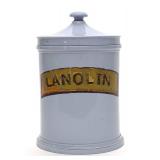Large Blue Apothecary Ceramic Pharmacy Jar