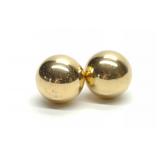 Pair of 14K Yellow Gold 8mm Ball Stud Earrings