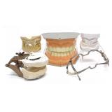 5 Antique Dental Oddities Mouth Gag, Model & Molds