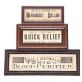 3 Dr. BJ Kendall Medicine Advertising Posters