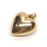 14K Yellow Gold Heart Pendant
