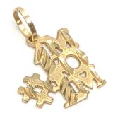 14K Yellow Gold #1 MOM Pendant