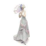 Lladro 6283 Temis Flapper Holding Fan Figurine