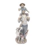 Lladro 5780 Walking the Fields Porcelain Figurine