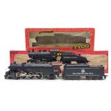 2 Tyco Steam Engine Trains & Boxes (212B & T209AS)