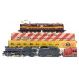 3 Vintage Penn Line Metal Locomotive HO Trains