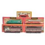 5 Tyco Diesel Locomotive Toy Trains w/ Boxes