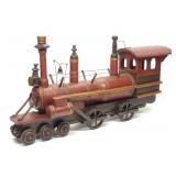 27' Wooden Folk Art Locomotive Steam Train Model