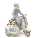 Lladro 5794 Precious Cargo Boy on Scooter Figurine