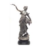 After George Maxim Spelter Art Nouveau Sculpture