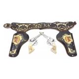 Pair Laredo Kilgore Western Toy Cap Guns & Holster