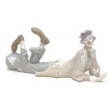 Lladro 4618 Clown Laying w/ Beach Ball Figurine