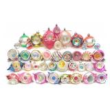 39 Vintage Indent Glass Christmas Ornaments