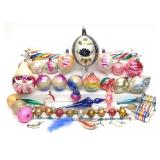 40 Vintage Figural Christmas Ornaments & Garland