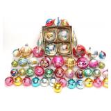 48 Vintage Stencil & Mica Christmas Ornaments