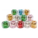 Rare Vintage Foil Caged Glass Christmas Ornaments