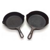 Griswold #5 & Wapak #6 Cast Iron Skillets