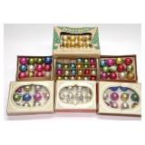 93 Miniature Vintage 1' Glass Christmas Ornaments
