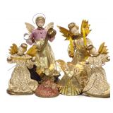 6 West Germany Wax Angel Christmas Tree Toppers