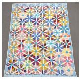 59x77' Spinning Wheels Pattern Quilt