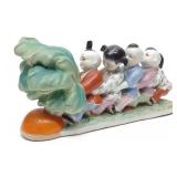 Chinese Porcelain Children & Turnip Figurine
