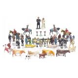 57 Lead Toy Soldiers Animals, People & Accessories