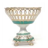 19th C. Old Paris Openwork Porcelain Compote