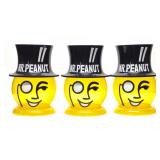 3 Mr Peanut Countertop Store Display Containers